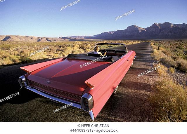 USA, America, United States, North America, Cadillac Convertible 1962, Arizona, old car, oldtimer, historic, road, hig