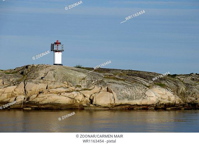 Little Lighthouse on an Island near Stroemstad
