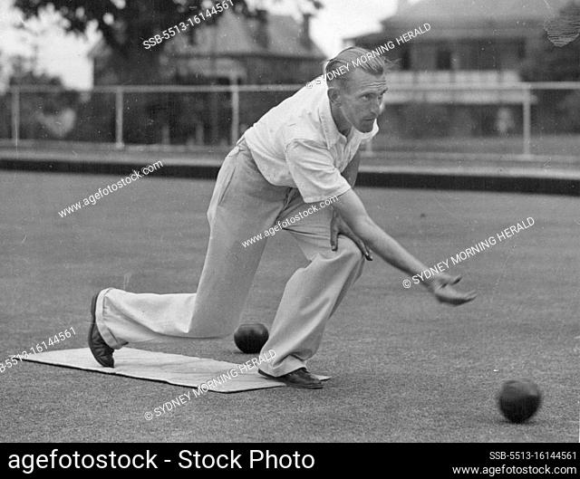 Geoff Kelly, runner-up in 1948 singles, who will compete in the Country Week carnival starting tomorrow. February 20, 1949