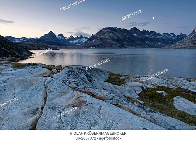 Rugged mountain landscape near Tiniteqilaaq, tributary of the Sermilik Fjord, East Greenland, Greenland