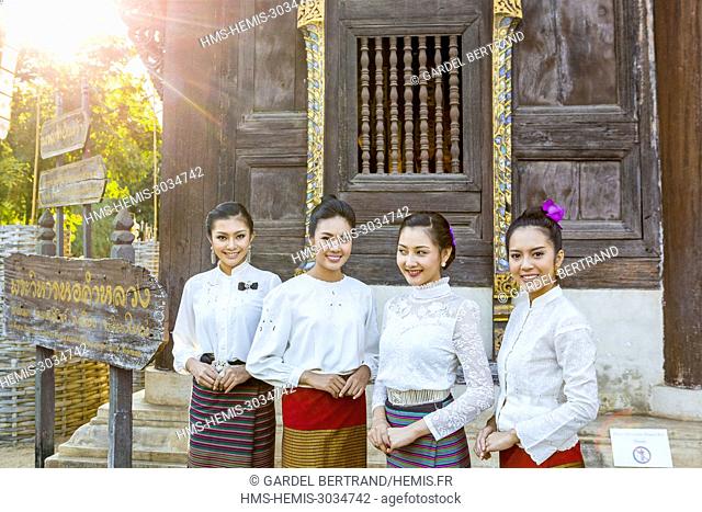 Thailand, Chiang Mai province, Chiang Mai, Wat Phan Tao temple, the election of Miss Chiang Mai 2017