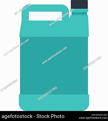 Jerrycan icon in flat style isolated on white background vector illustration