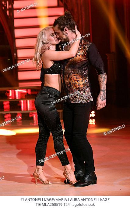Dani Osvaldo and Veera Kinnunen during the Talent Show Rai1 Ballando con le Stelle. Rome, Italy 24-05-2019