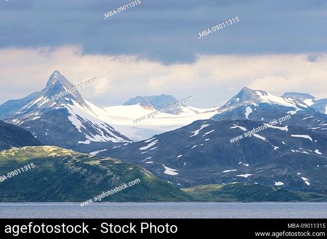 Summer, glacier, mountains, Sognefjellet, Oppland, Fjordane, Norway, Europe