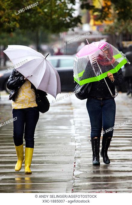 2 Women Walking in the Rain