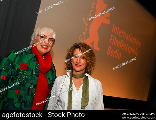 12 December 2023, Berlin: Tricia Tuttle (r) stands next to Claudia Roth (Bündnis 90/Die Grünen), Minister of State for Culture and the Media