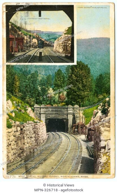 West Portal, Hoosac Tunnel, North Adams, Mass. Detroit Publishing Company postcards 11000 Series. Date Issued: 1898 - 1931 Place: Detroit Publisher: Detroit...