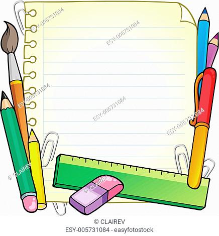 Notepad blank page and stationery 1
