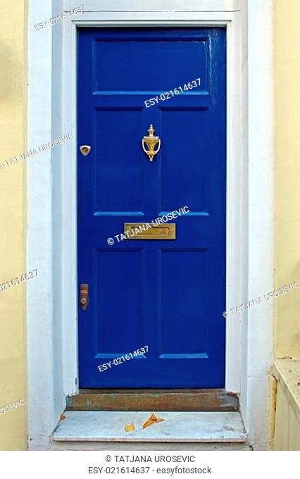 Dark blue door