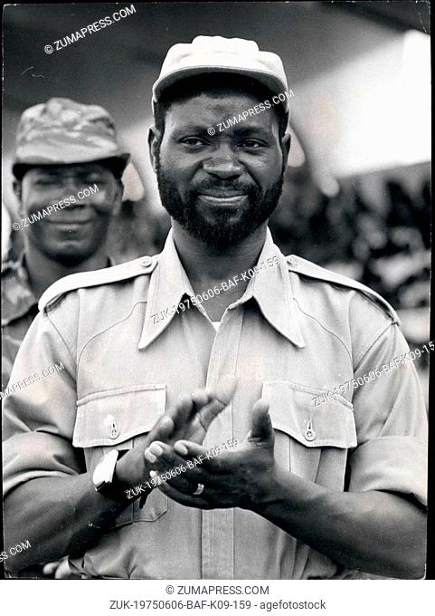 Jun. 06, 1975 - Samora Moises Machel, sole leader of Frelimo - the nationalist guerrilla force which struggled against the Portuguese colonial regime in...