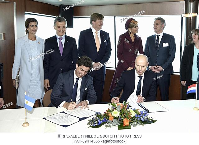 King Willem-Alexander and Queen Máxima of The Netherlands, President Mauricio Macri and Ms Juliana Awada of the Argentine Republic visit , on March 28, 2017