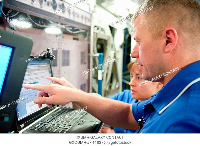 Russian cosmonaut Oleg Novitskiy, Expedition 3334 flight engineer, participates in a routine operations training session in an International Space Station...