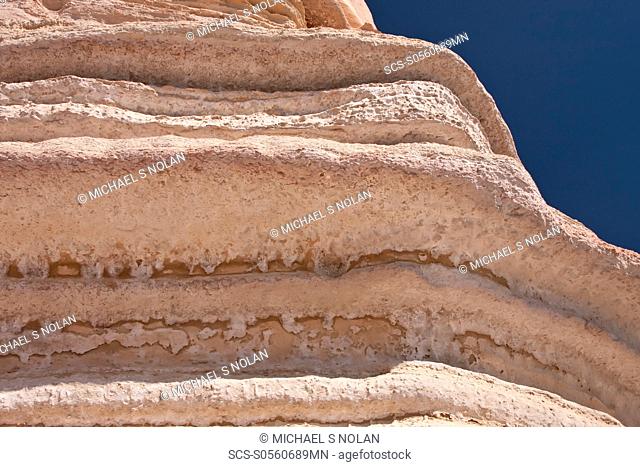 Early morning light on sand stone formations at Punta Colorado os Isla San Jose in the Gulf of California Sea of Cortes, Baja California Sur, Mexico