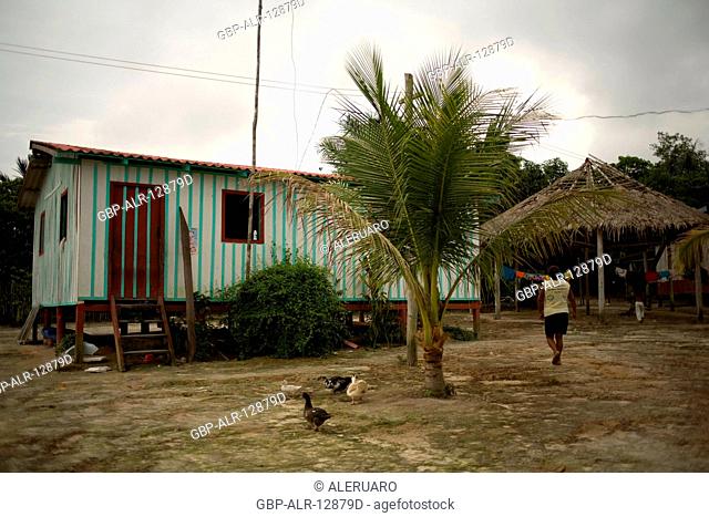 House, Nova Esperança Community, Cuieiras River, Amazônia, Manaus, Amazonas, Brazil