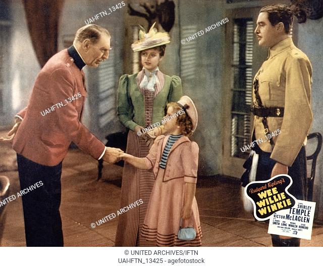 Wee Willie Winkie, aka: Rekrut Willie Winkie, USA 1937, Regie: John Ford, Darsteller: C. Aubrey Smith, June Lang, Shirley Temple, Michael Whalen