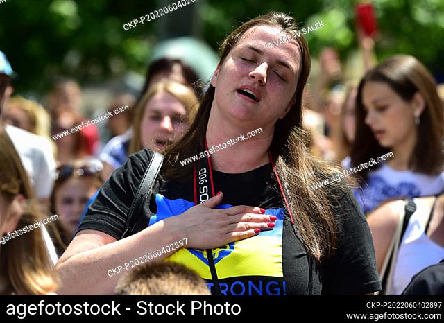 The Ukrainian Mothers' March to draw attention to the murder of Ukrainian children and women by the Russian army took place in Brno, Czech Republic, on Saturday