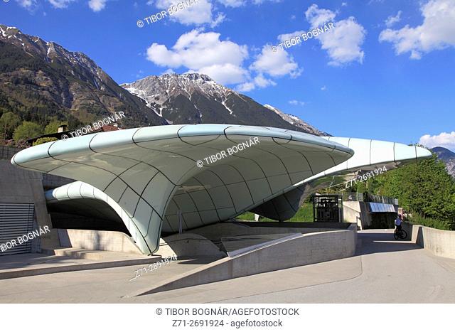Austria, Tyrol, Innsbruck, Hungerburg Funicular Station, Zaha Hadid architect,