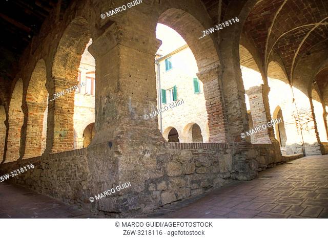 Inside view of the place of worship of the Chiostro di Suvereto Toscana
