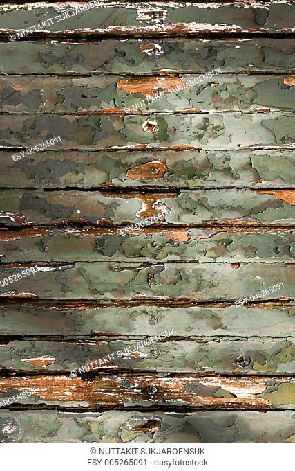 Old Green chipping wood wall