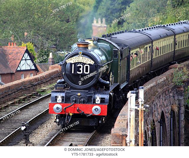 GWR 4-6-0 No  6024 King Edward the 1st arrives at Bewdley on the Severn Valley Railway, Worcestershire, England, Europe