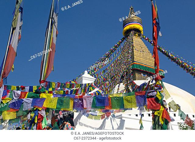 Bodnath the largest stupa in Nepal Durbar Suare Kathmandu