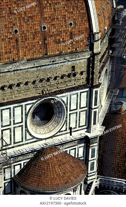 Detail Brunelleschi's Dome, Duomo - Florence, Italy