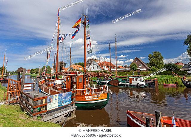 Wattensail, traditional ship gathering in the museum harbour of Carolinensiel