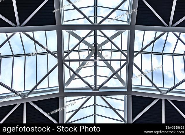 Ceiling of the central station, Tilburg, The Netherlands, Europe