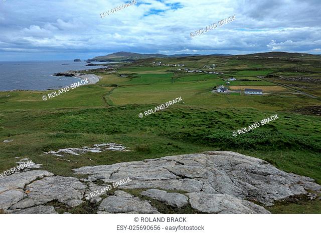 the landscape of malin head in ireland