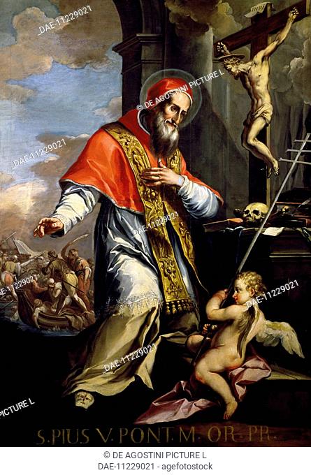 Pope Pius V (Bosco Marengo, 1504-Rome, 1572), painting, Church of Santa Corona, Vicenza