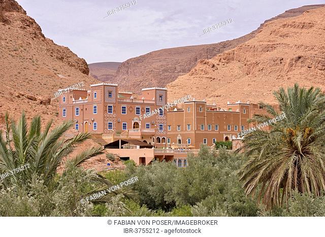 Kasbah-style hotel, Todgha gorge, Zaouia-Sidi-Abdelali, Morocco