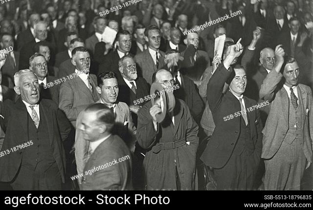 A meeting of the New Guard, a vigilante group formed during the Depression, in the Town Hall in 1931. January 04, 1932
