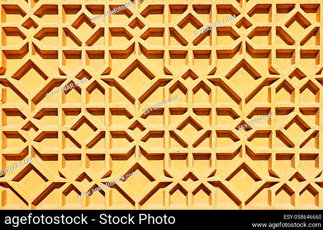 Geometrical abstract arabian pattern - architectural detail close-up, may be used as background