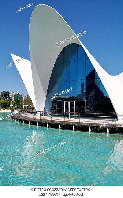 Valencia, Spain: the restaurant of the Oceanogràfic, at Ciudad de las Artes y Las Ciencias