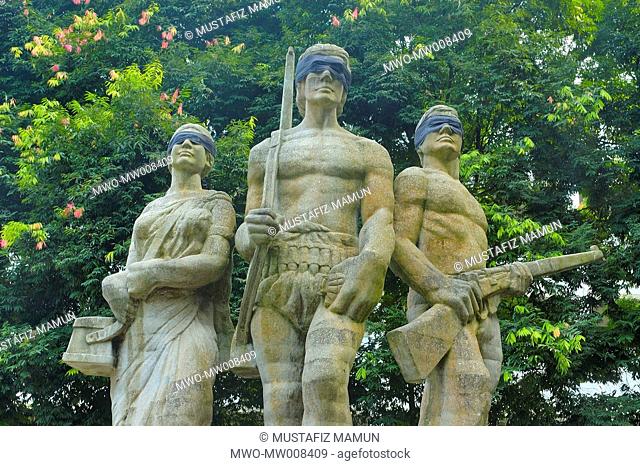 “Aparajeyo Bangla” is one of the most well known sculptures dedicated to the Bangladesh Liberation War in 1971 It is located in the campus of Dhaka University