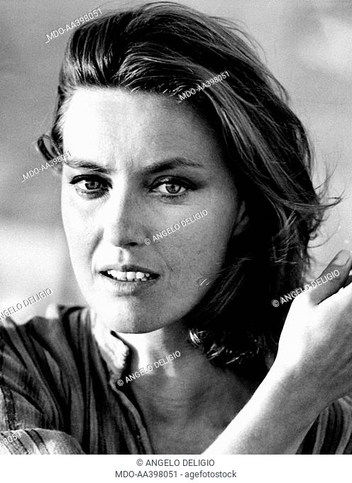 Portrait of Ilaria Occhini. Portrait of Italian actress Ilaria Occhini. Viareggio, 1970s