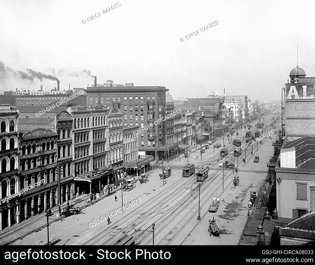 Canal Street, New Orleans, Louisiana, USA, Detroit Publishing Company, 1903