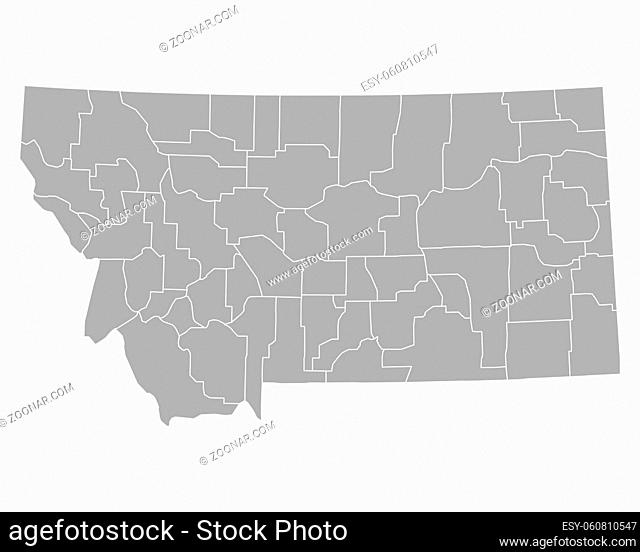 Karte von Montana - Map of Montana