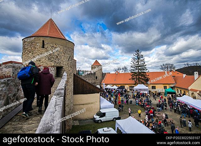 9th Festival of Moravian smoked meat and wine 2023 at the Veveri Castle, Brno, Czech Republic, February 25, 2023. (CTK Photo/Patrik Uhlir)