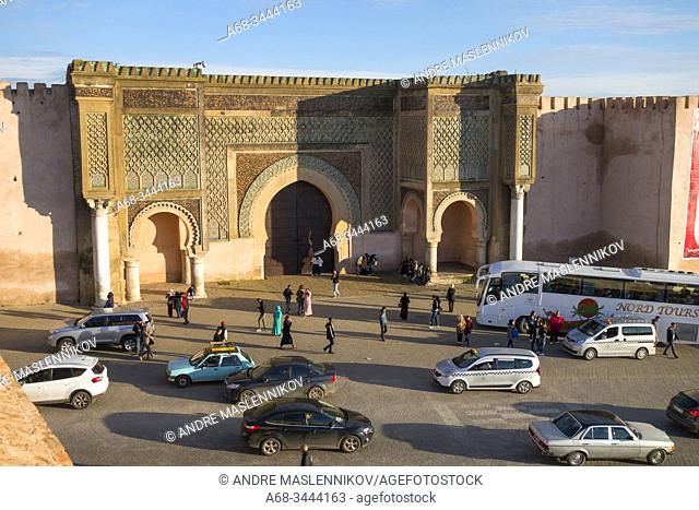 Bab Mansour Gate is one of the most beautiful on the continent, and one of the most important sites in Meknes. It was built at the beginning of the 18th century