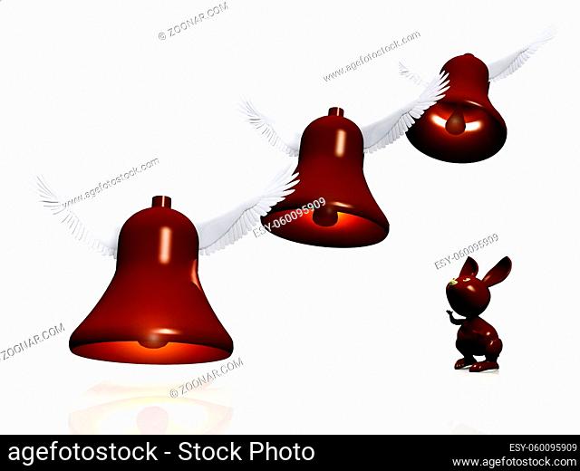 the bells of Easter and rabbits