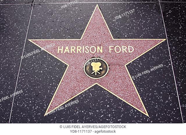 Walk of Fame, Hollywood, Harrison Ford, Los Angeles, California, USA