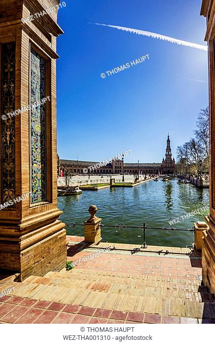 Spain, Andalusia, Sevilla, Plaza de Espana
