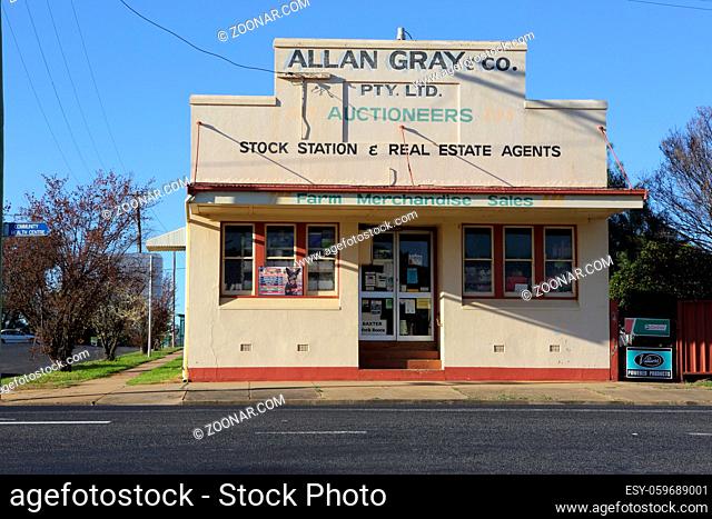 GOOLOOGONG, AUSTRALIA - SEPTEMBER 19, 2015; One of the unique old buildings to be found in the outback township of Gooloogong