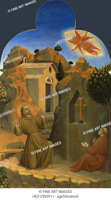The Stigmatisation of Saint Francis (From Borgo del Santo Sepolcro Altarpiece), 1437-1444. Found in the collection of the National Gallery, London
