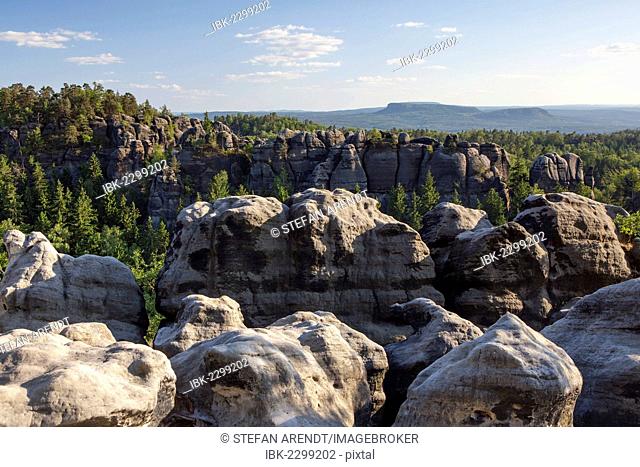 Carola Rocks in the Elbe Sandstone Mountains, Saxony, Germany, Europe