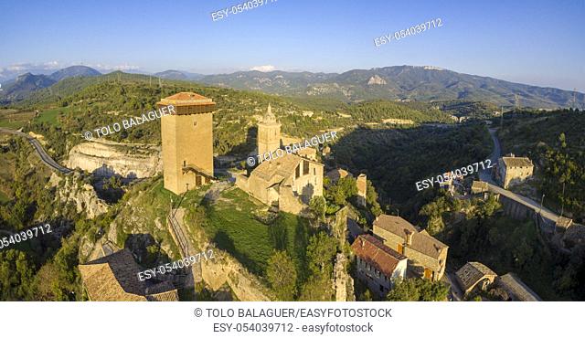 Torre de Abizanda, Bien de Interés Cultural , comarca de Sobrarbe, provincia de Huesca, cordillera de los Pirineos, Spain