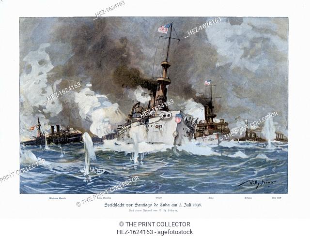 Battle of Santiago de Cuba, 3 July 1898 (1900). The largest naval engagement of the Spanish-American War, the Battle of Santiago de Cuba was a decisive American...