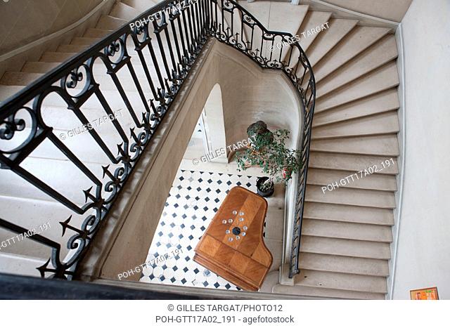 France, Ile de France region, vanves, lycee michelet, pavilion mansart, escalier d'honneur (stairs of honour), Photo Gilles Targat