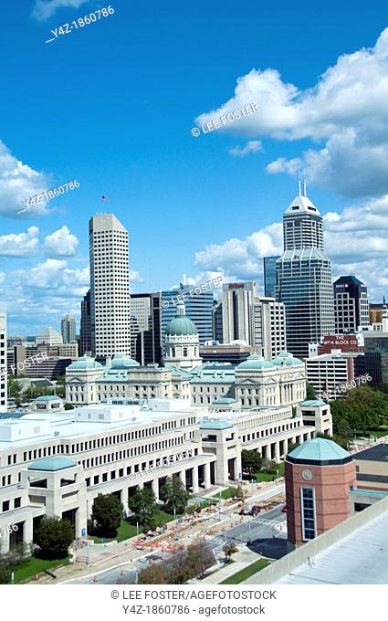 USA, Indiana, Indianapolis skyline